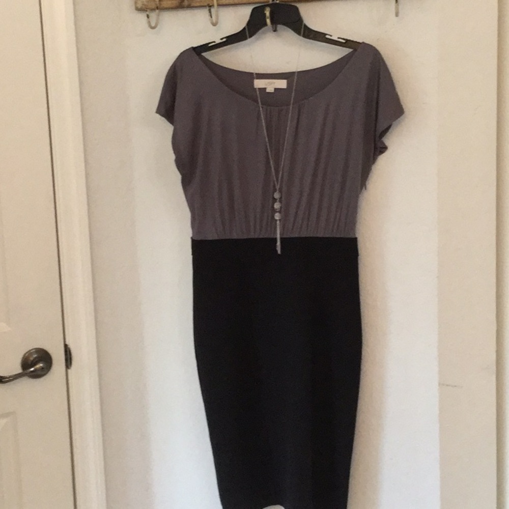 Black and gray Ann Taylor loft dress